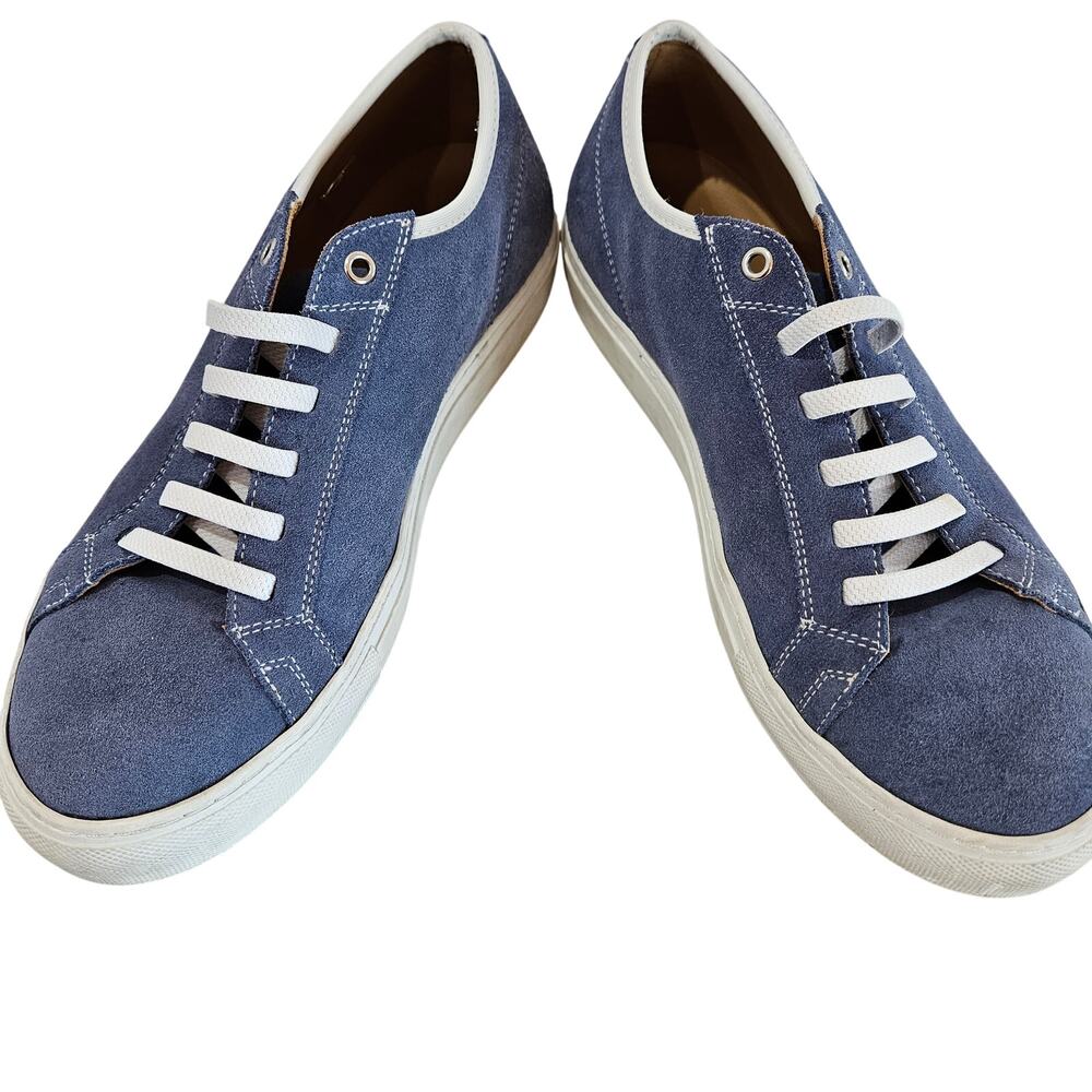 Men's Pastori Blue Suede Slip Ons, Size 8 1/2